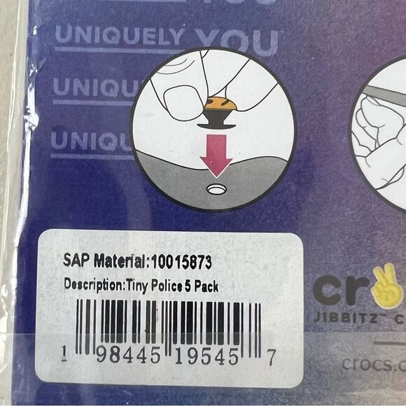 NWT Crocs Jibbetz Charms Police Theme K9 Cop Tiny Police 5 Pack - Picture 5 of 5